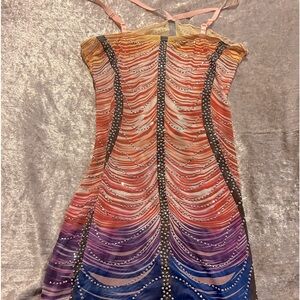 Colorful rhinestone dress. NWOT